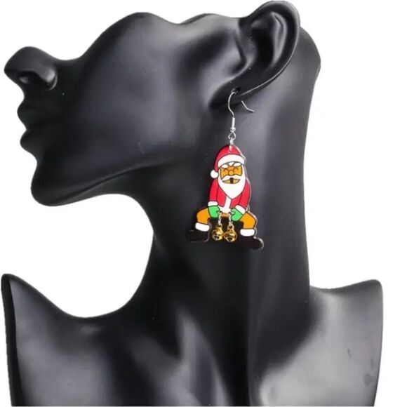Hand Crafted Festive funny dangle earrings - Picture 2 of 5